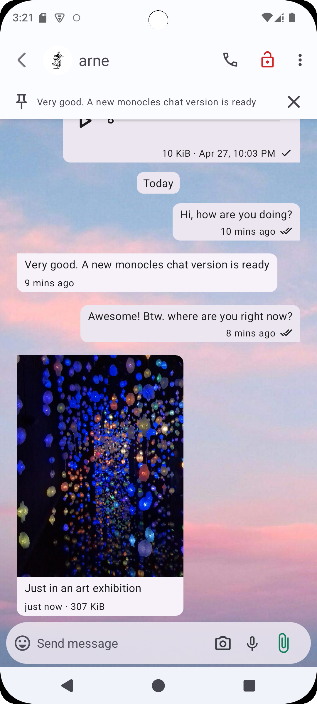 Monocles Chat 2.0.6: Initial captions to files and pin message to the top