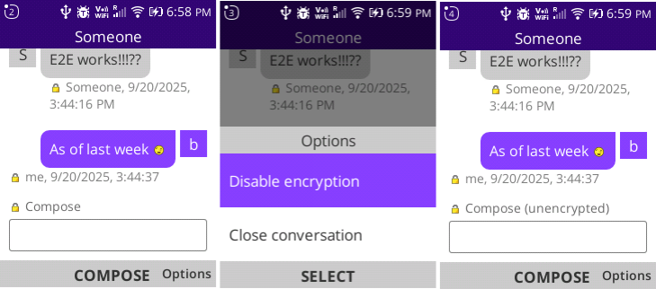 Convo 0.2.0: Support for end-to-end encryption with OMEMO.