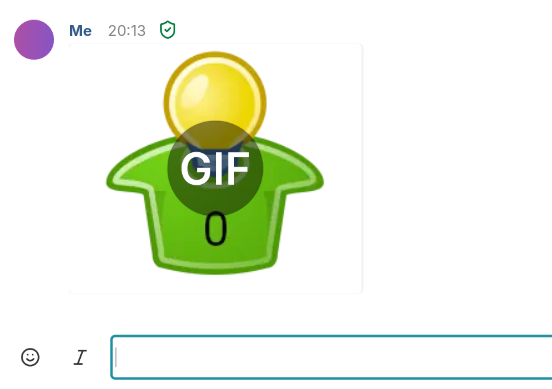 Animated previews in Gajim.