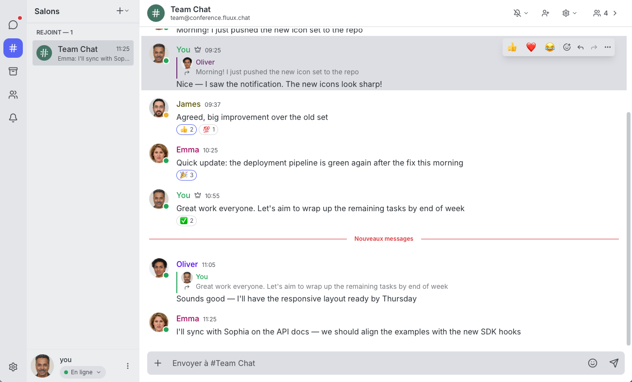 Fluux Messenger team chat