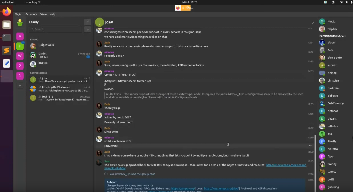 Gajim 1.4 UI/UX Preview